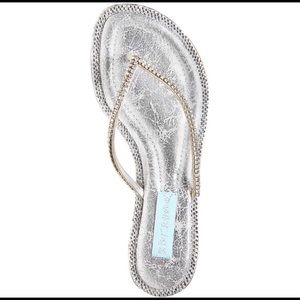 Betsey Johnson Rhinestone Flip Flops (bridal)
